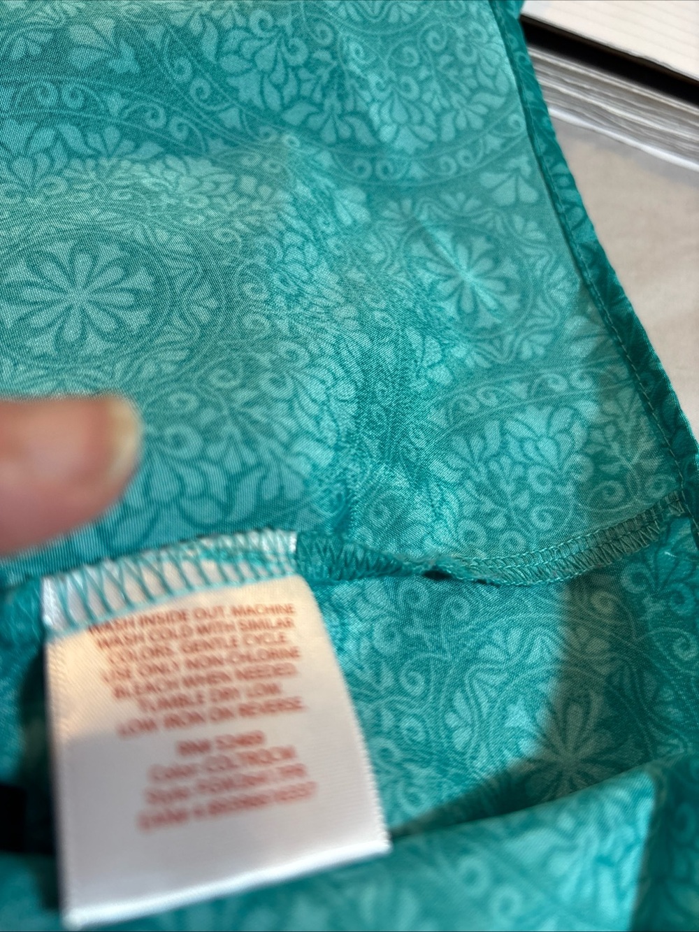 Faded Glory Teal Sleeveless Scoop Neck Tank Top. 645 - Picture 8 of 9